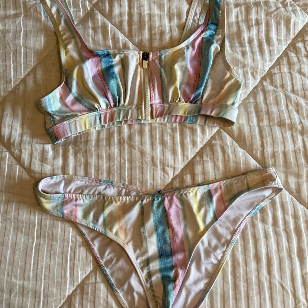 Striped Swim suit